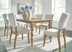 Signature Design by Ashley Rybergston Casual Dining Table with 4 Legs, Light Brown