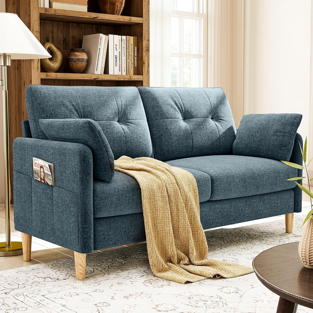 Ihanherry Loveseat Sofa, 64.6" Small Love Seat for Small Spaces, Soft Ch...