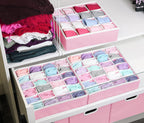 Simple Houseware Sock Drawer Organizer for Dresser/Closet/Bedroom, 3 Pack, Pink