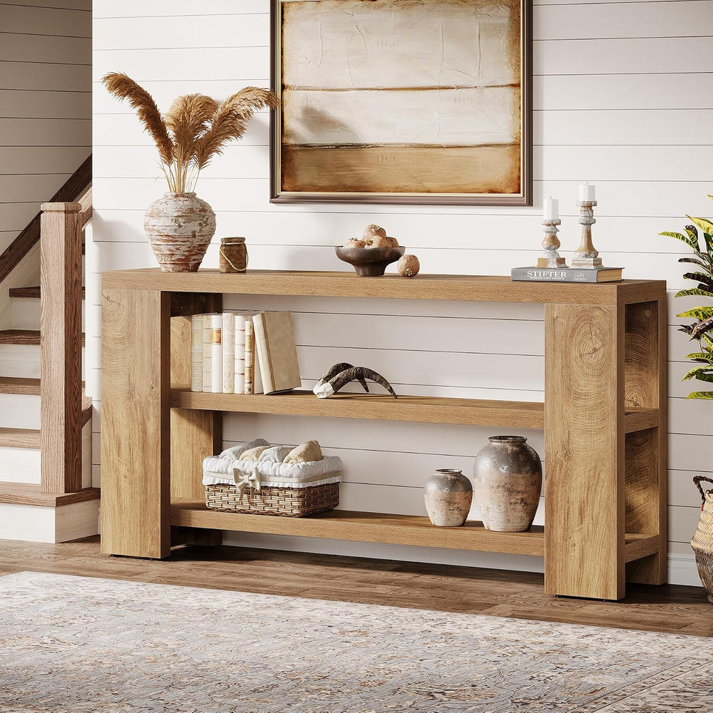 Tribesigns 70.9-Inch Extra Long Console Table with Storage, Narrow Wooden Sof...