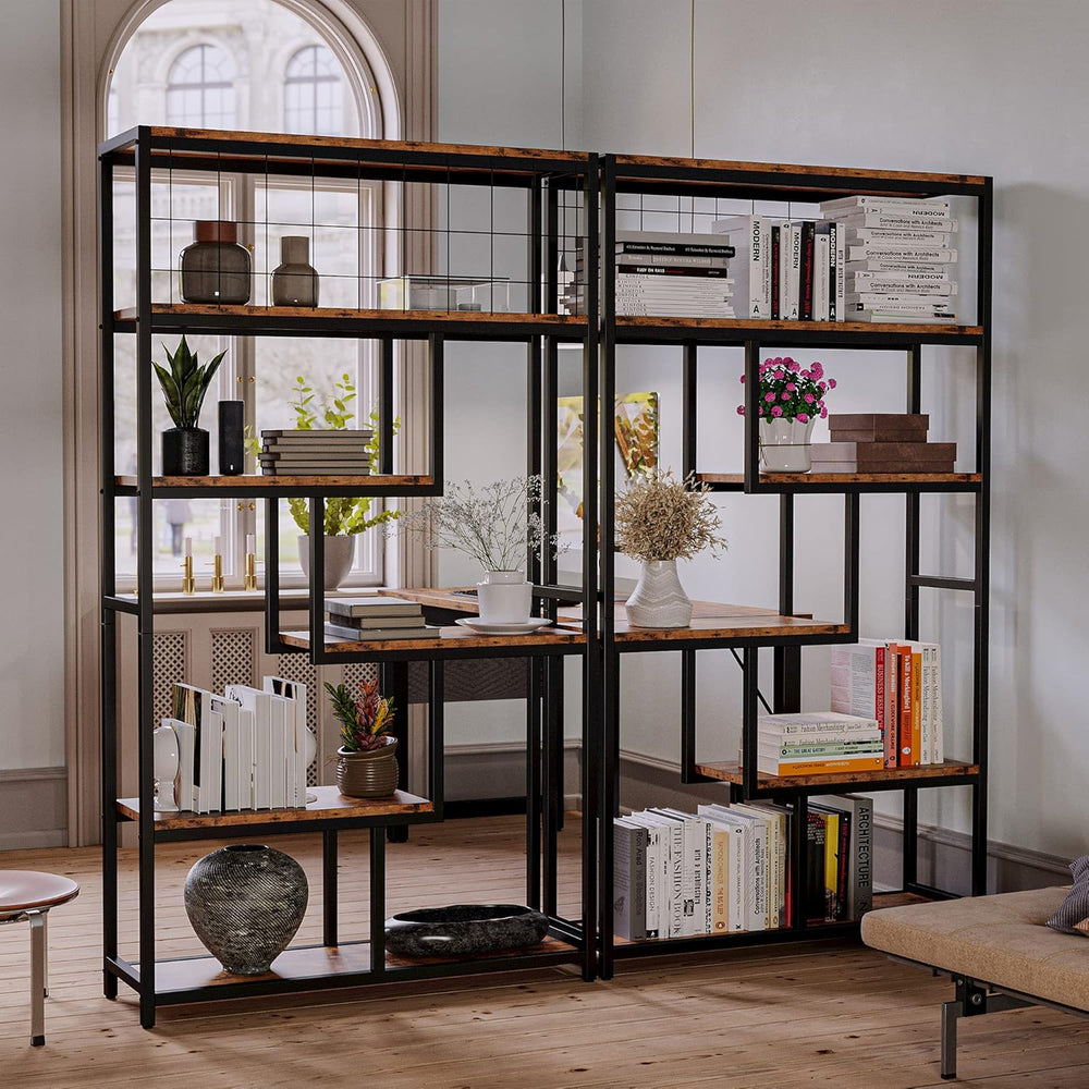 IRONCK Bookshelves 6 Tiers, Industrial Etagere Heavy Duty Shelves for Living ...