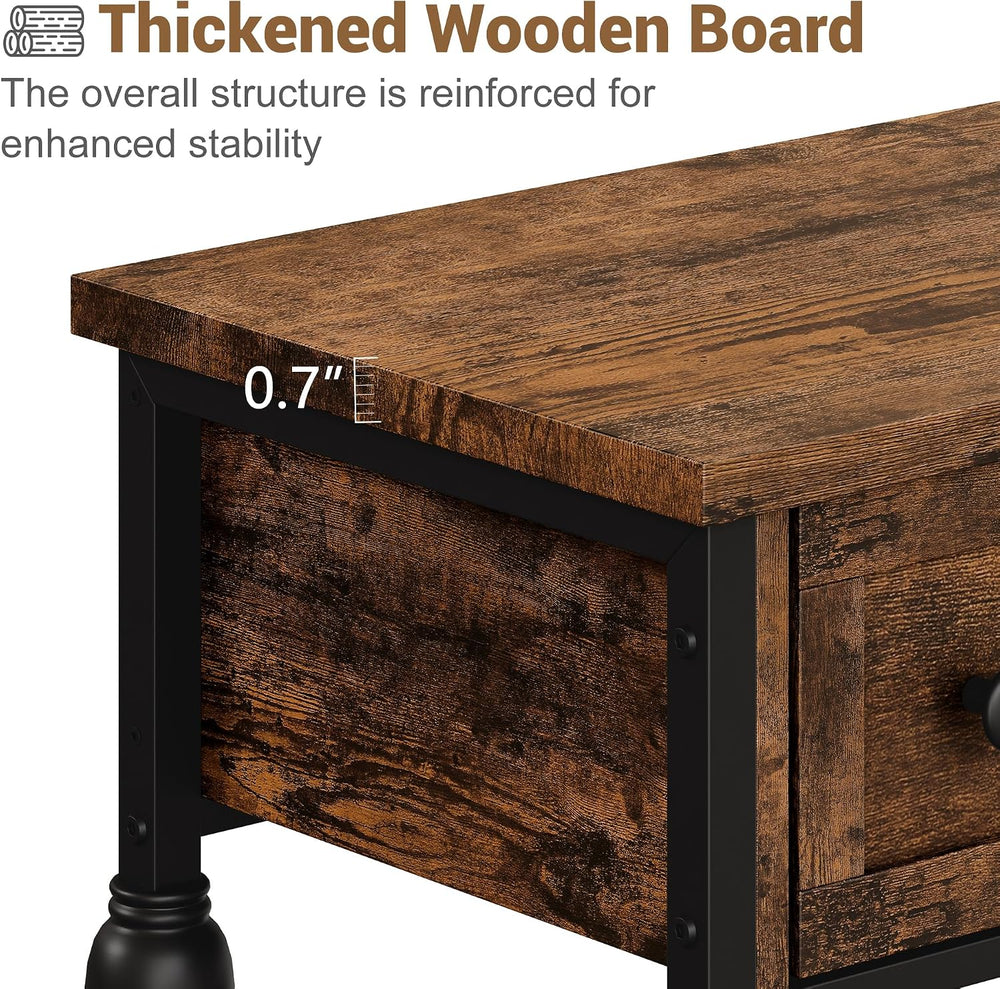 GarveeHome 52" Console Table, Entryway Table with 3 Storage Drawers, 3 T...