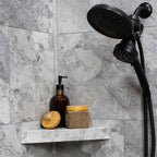 Palisade Vinyl Waterproof Corner Shower Shelf in Silver Lake