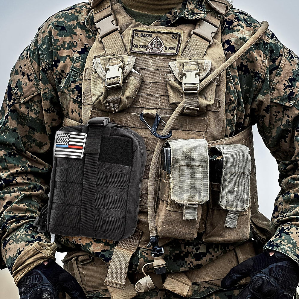IFAK Trauma Kit with Tourniquet, Israeli-Style Bandage, Splint, Tactical Firs...