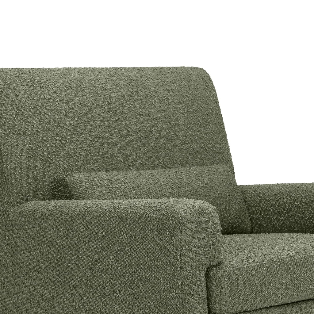 Nursery Works Sleepytime Rocker in Olive Boucle with Light Legs, Greenguard Gold and CertiPUR-US Certified