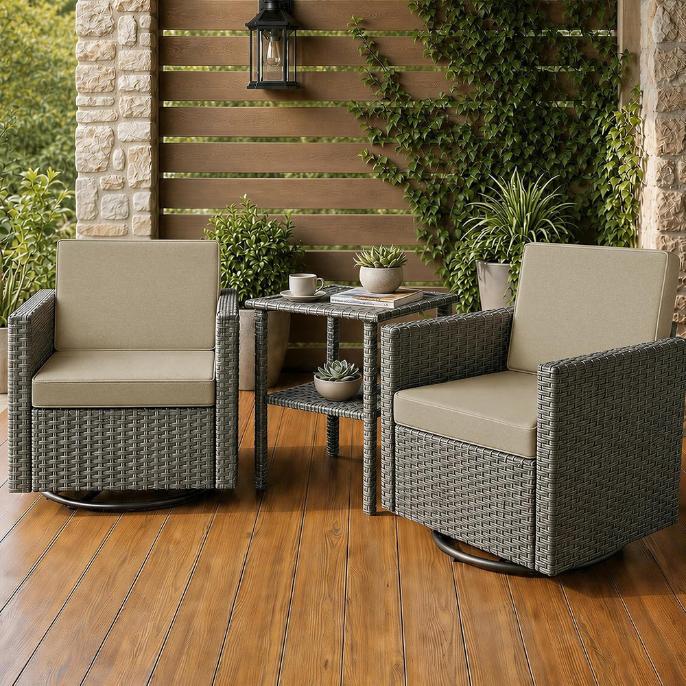 Outdoor Chair Cushions Set of 2, Water-Resistant & Fade-Resistant, Patio ...