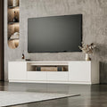 78.7" Modern TV Stand for 55/60/65/70/75/85 inch TV, White Media Console with Large Drawers Storage, Entertainment Center with Cable Management for Living Room Apartment (B-78'' TV Stand)