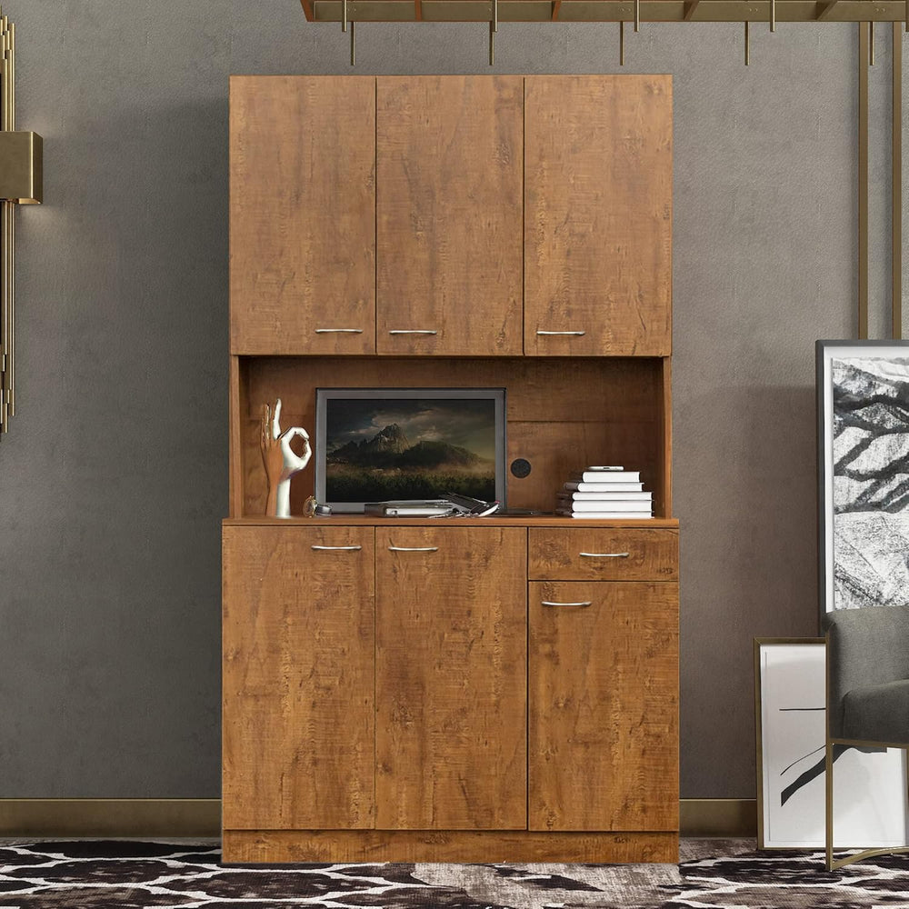 Ball & Cast 71" Pantry Cabinet,Tall Kitchen Pantry Storage Cabinet w...