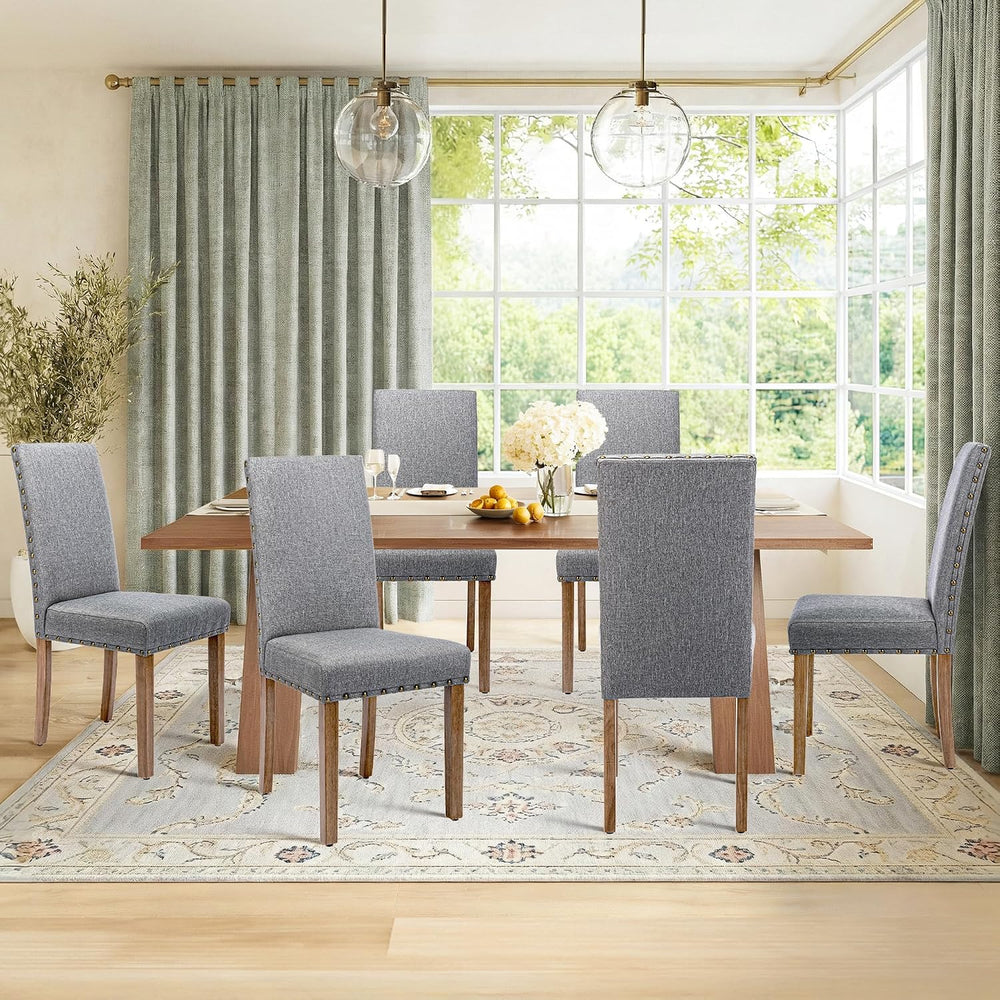 Upholstered Dining Chair Modern Stylish Fabric Kitchen Diner, Set of 4