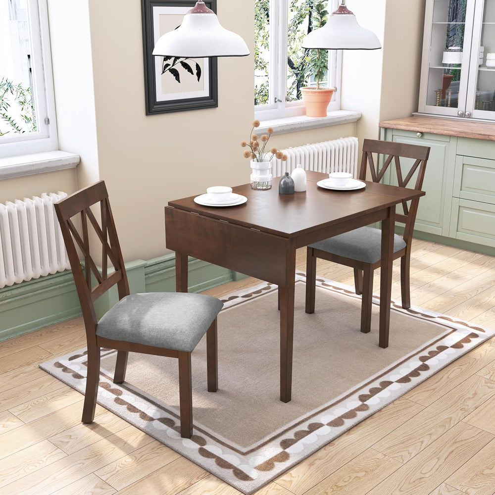 Merax Wooden 29"- 45" Extendable Rectangular Dining Table with Drop...