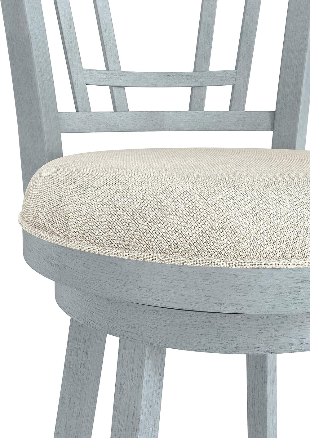 Hillsdale Fairfox 24.5" Wood Swivel Counter Height Stool, Blue Wire Brush