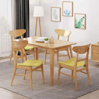 Christopher Knight Home Gloria Mid-Century Modern Dining Chairs (Set of 4), Green Tea and Natural Oak