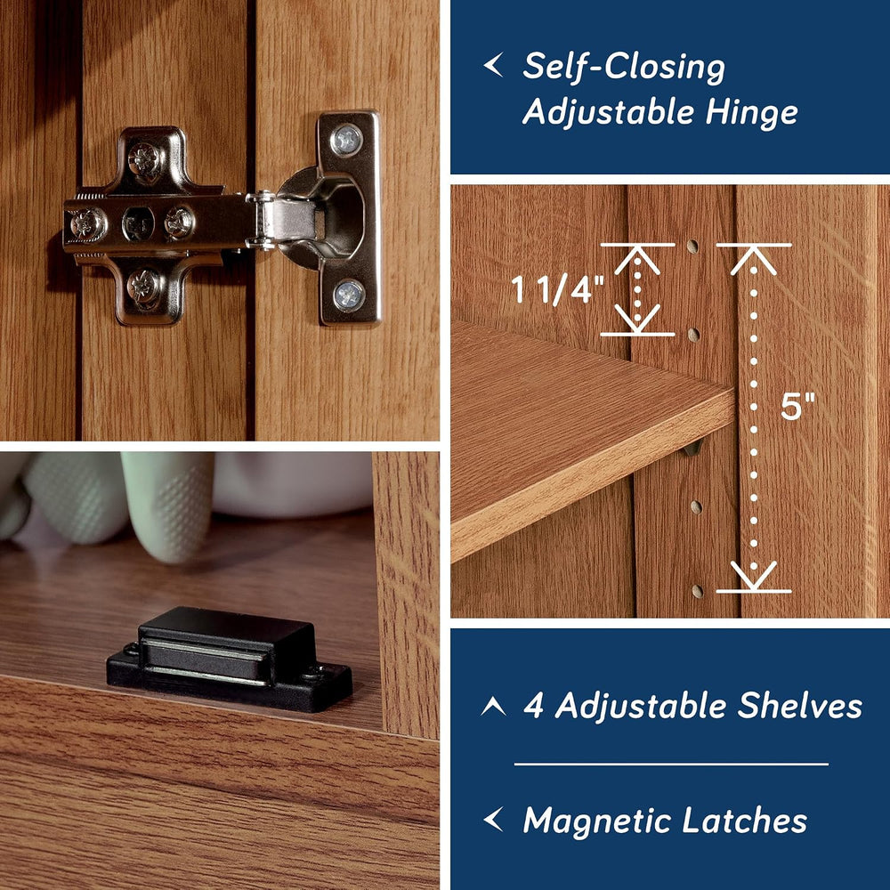 Sauder Select Storage Cabinet, Pantry Cabinet Kitchen Storage with Adjustable...