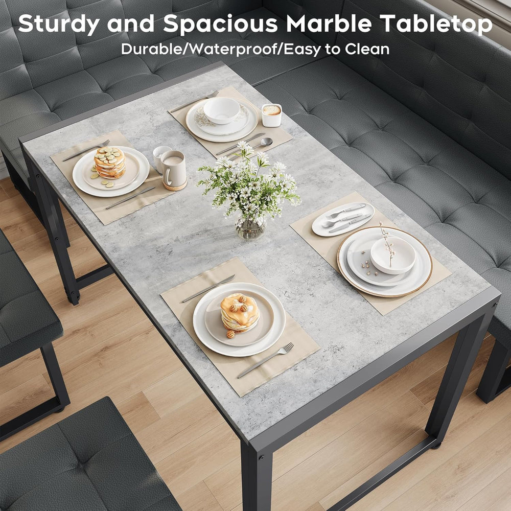 XIAO WEI Corner Dining Table Set for Small Spaces, 70 Inch Breakfast Nook wit...