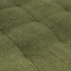 Poly and Bark Napa Velvet Ottoman in Distressed Green