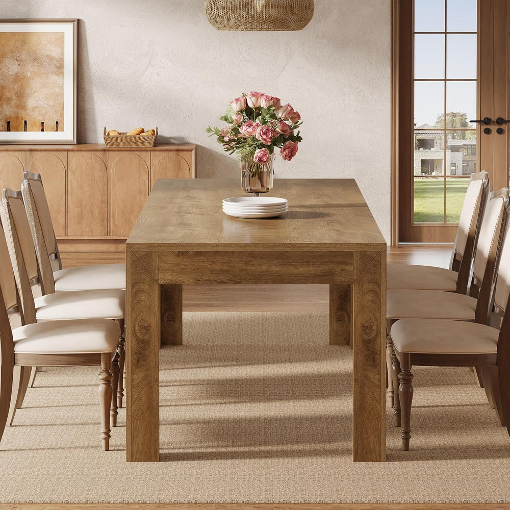 Tribesigns Dining Table for 6-8, 78.7-Inch Long Rectangle Kitchen Table, Mode...