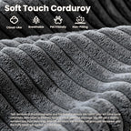 ovios 67'' Chaise Lounge Chair Indoor, Oversized Upholstered Boneless Sofa Bed, Deep Seat Sleeper Couch, Plush Cloud Sofas Couches for Living Room, No Assembly Required (Corduroy, Grey)