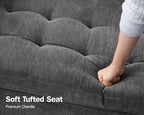 Vipbear 5 Seat L Shaped Modular Sectional Sleeper Sofa Bed with Pull Out Bed/Reclining Backrest/USB Ports/Storage Seat, Sectional Sleeper Couch, Tool-Free Assembly, Chenille Dark Grey