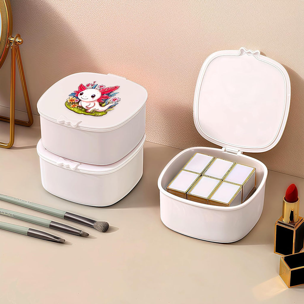 Small Hair Accessories Organizer Box For Girls Kids Teens Women, Hair clips/Ties/bands/pins/barrettes/scrunchies Organizer and Storage! (Axolotl)