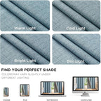 Joydeco Blackout Curtains for Bedroom - 108 Inch Long 100% Light Blocking 2 Panels Sky Blue Drapes, Thermal Insulated Room Darkening Curtains, Linen Textured for Living Room, Rod Pocket & Back Tabs
