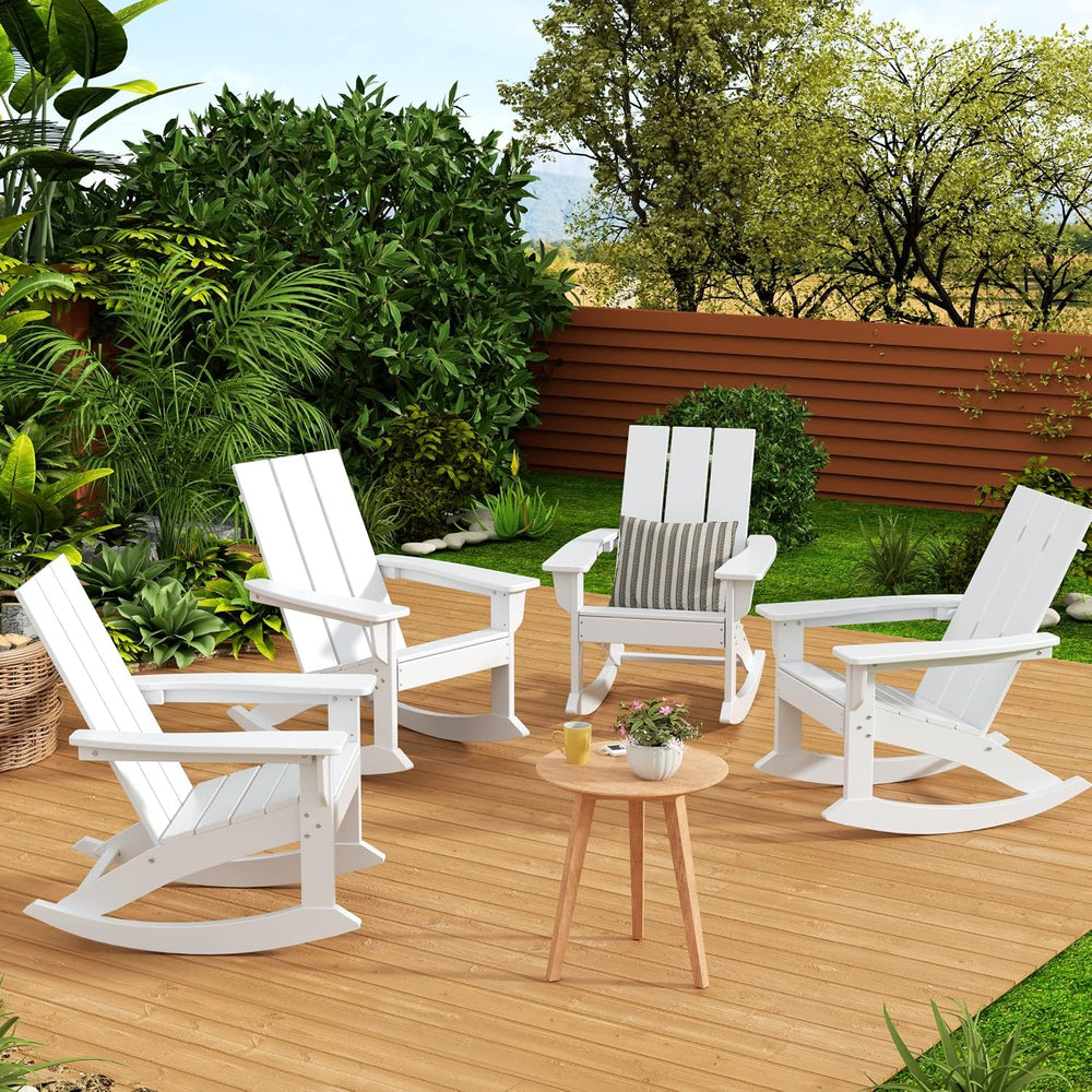 WestinTrends Ashore Patio Rocking Chairs Set of 2, All Weather Poly Lumber Pl...