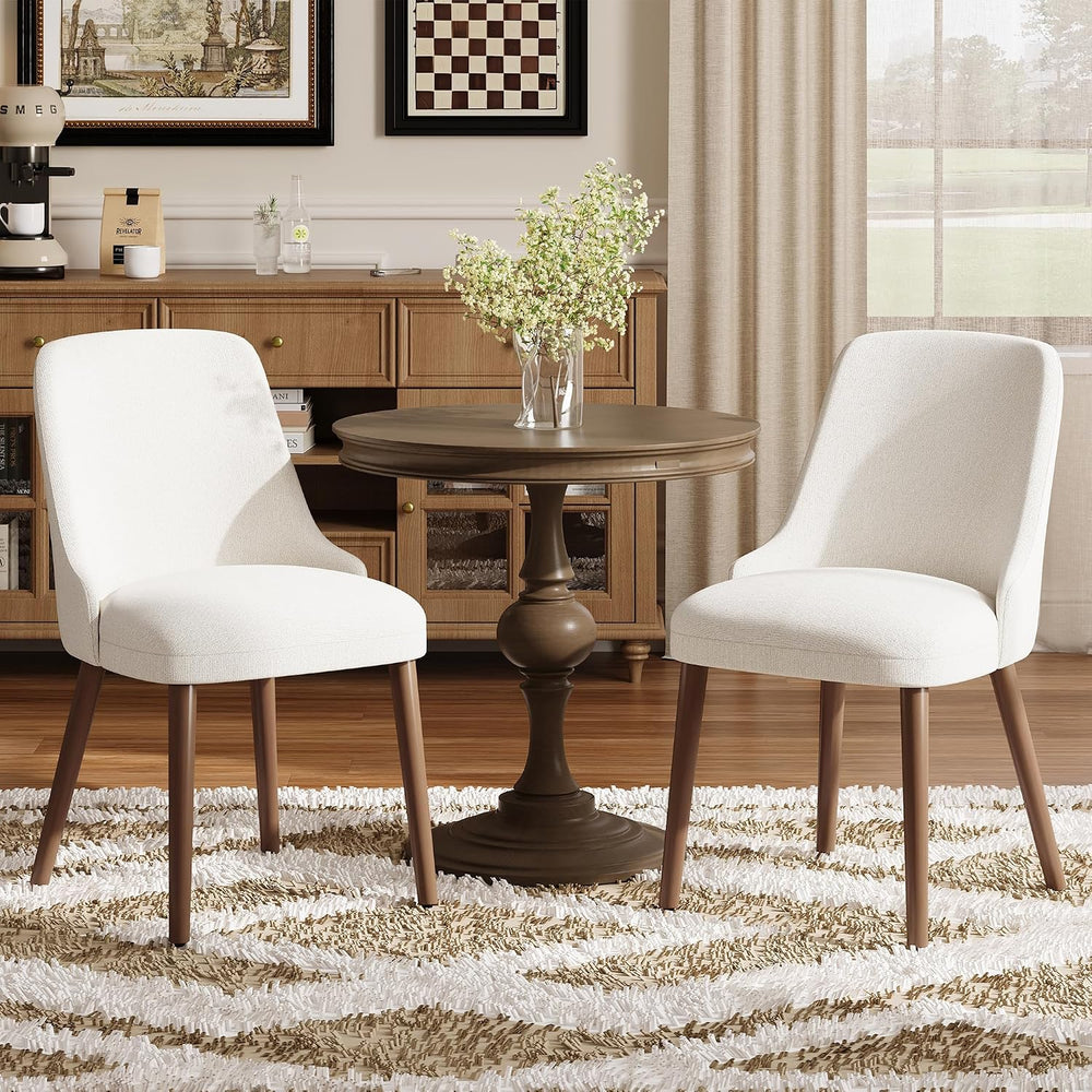 MALOL Upholstered Dining Chairs Set of 2, High-Back Dining Room Chair with Wo...