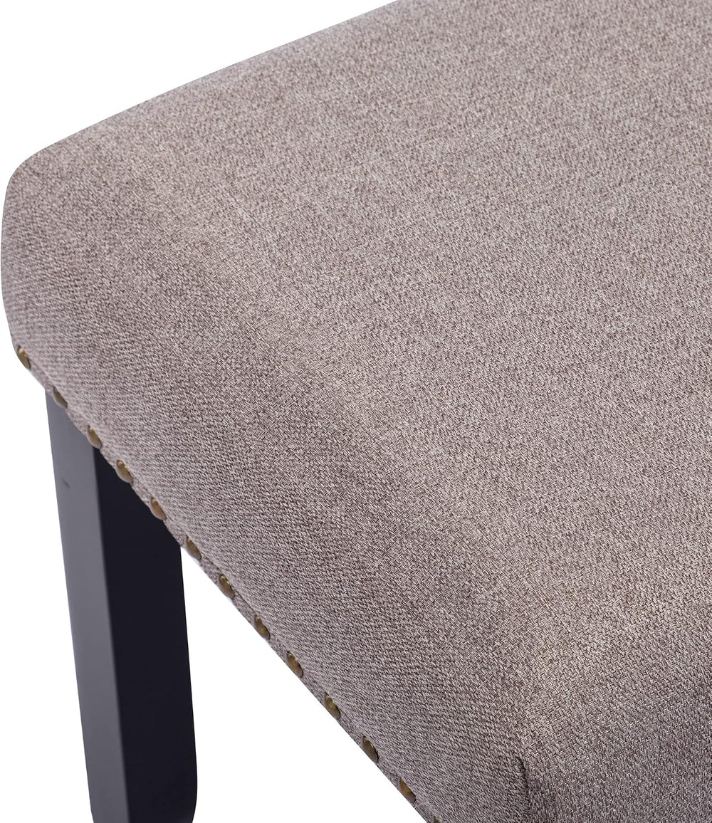 Duhome Elegant Lifestyle Nailhead Trim Bench, Khaki, Wood