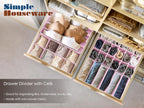 Simple Houseware 4-Pack Drawer Organizer Set - Closet Dividers for Underwear, Socks, Bras, Scarves, Ties - Foldable Non-Woven Storage Boxes, Pink