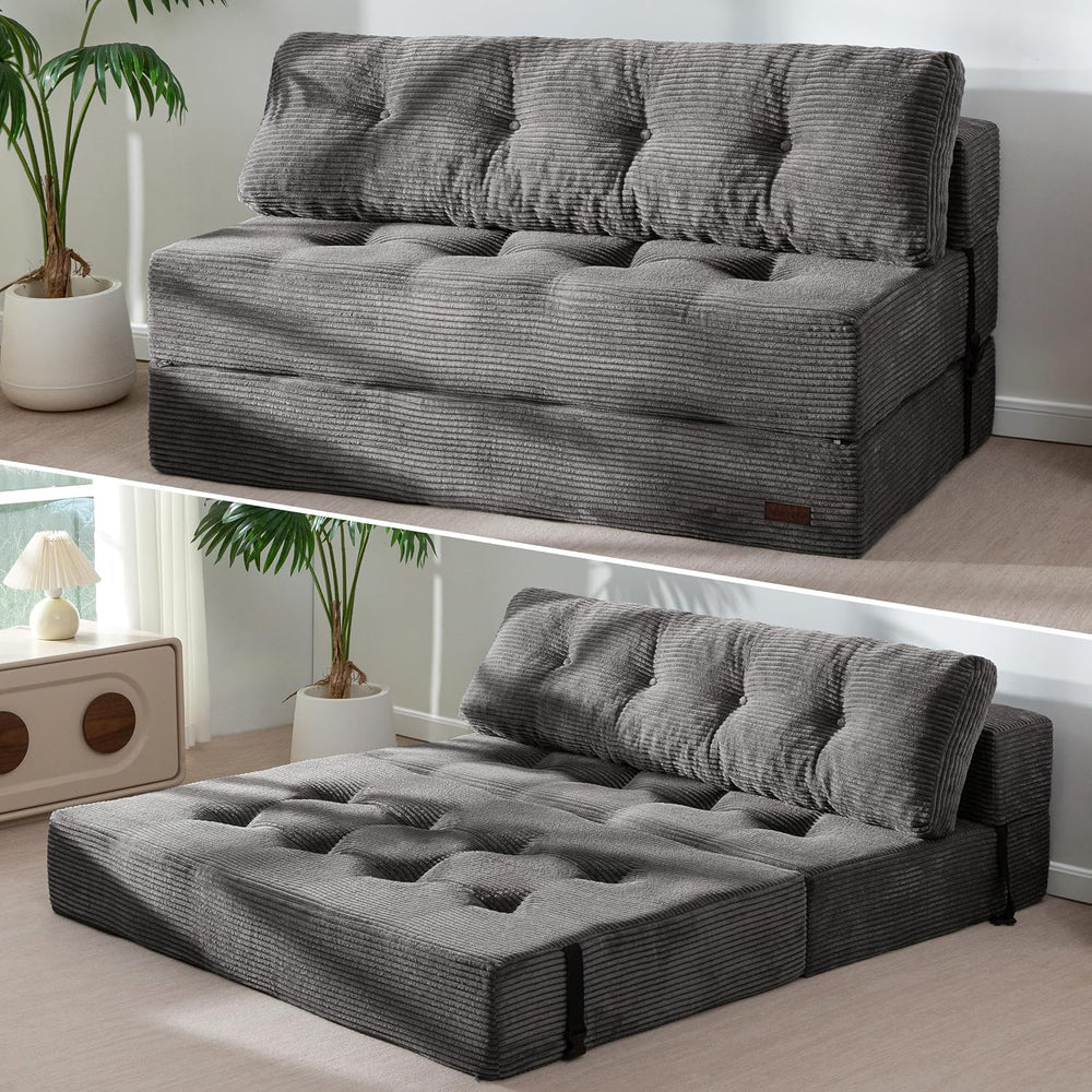 MAXYOYO Folding Sofa Bed, Convertible Chair Bed with Pillow | Portable 4 in 1...