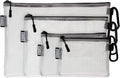 GOBAGS Air Production Multi‑Size Clear Zipper Pouch (4‑Pack) – Cable Organizer & Travel Gear Bag for Electronics, Camera Accessories, Tool Pouch & Small Tech Storage