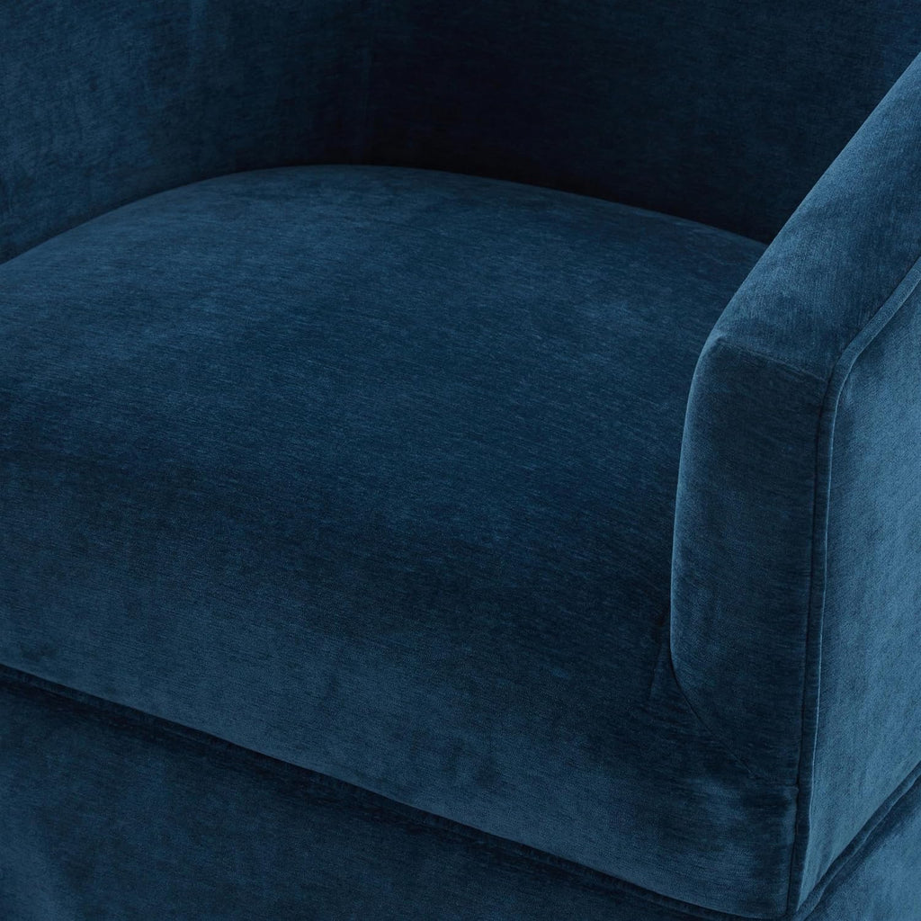 Elm Skirted Swivel Chair (Baltic Blue)