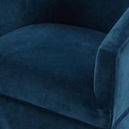 Elm Skirted Swivel Chair (Baltic Blue)