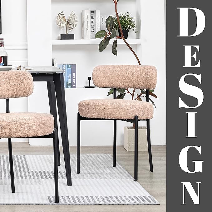 DYHOME Kitchen Chairs Mid-Century Modern Dining Chairs Set of 2, Kitchen Dini...