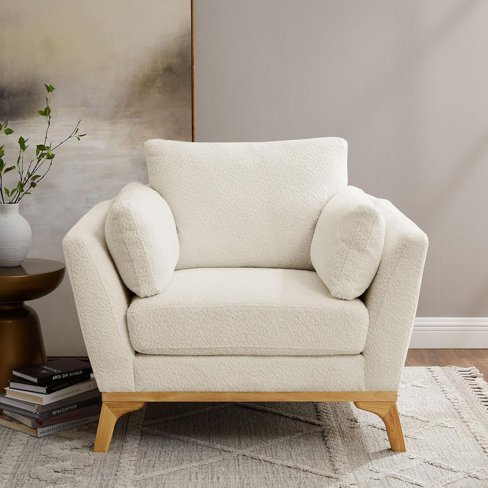 VANOMi Large-Sized Accent Chair, Thick Cushion Bedroom Reading Chair, Comfort...