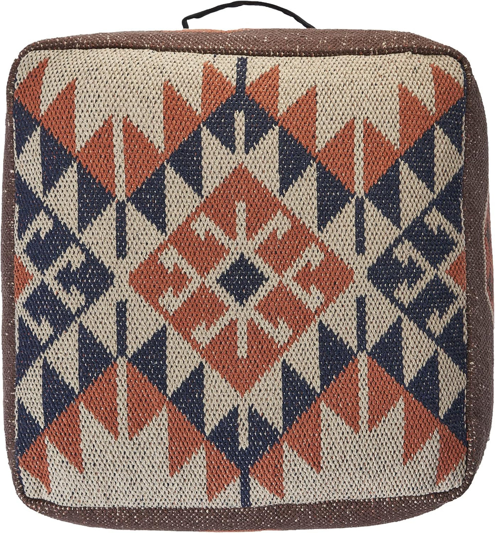 L. R. Resources, Inc. LR Home Handmade Bohemian Brown/Orange Cotton Square Po...