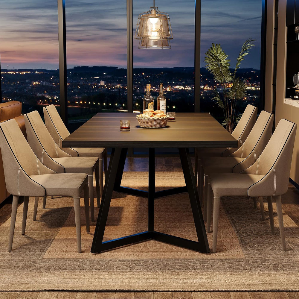 Tribesigns 70.86-Inch Large Dining Table for 6-8, Modern Dining Room Table wi...