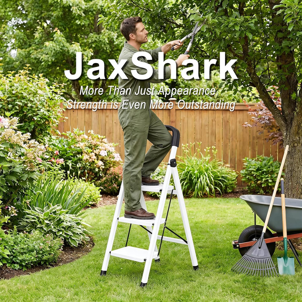 3 Step Ladder Folding Step Stool with Handrail