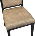 LKAM9-SBB-28 9-Piece Kitchen Table Set Consists of a Dining Table and 8 Beige Polyester Fabric Dining Chairs with High Back - Sand Blasting Black Finish