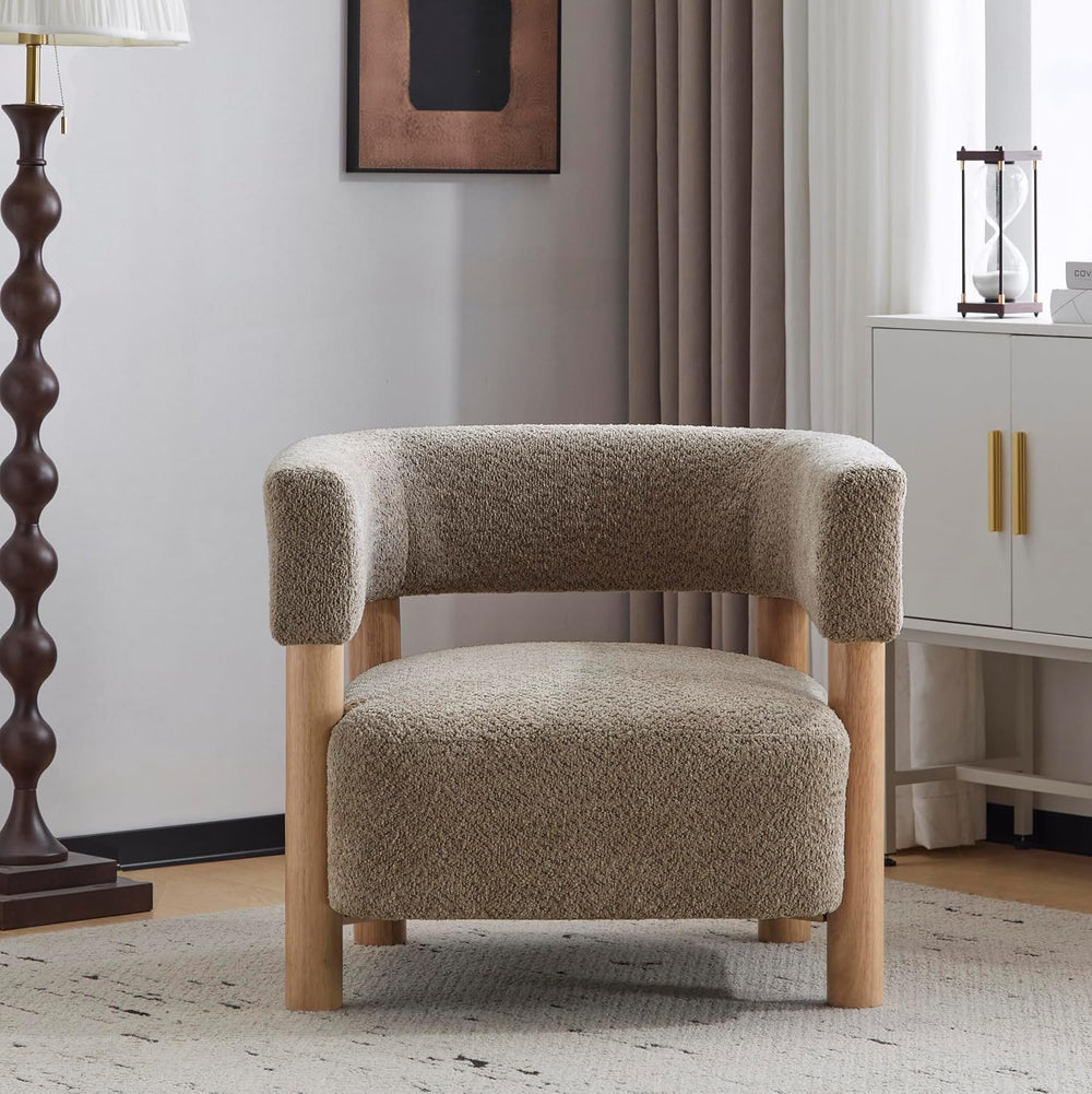 Christopher Knight Home Carly Low Profile Accent Chair, Round Backrest Side C...