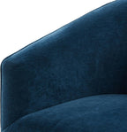 Elm Skirted Swivel Chair (Baltic Blue)