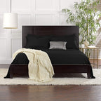 Twin Sheets by Pure Bamboo, Genuine 100% Organic Viscose Derived from Bamboo Bed Sheet Set, Luxuriously Soft & Cooling, Double Stitching, Lifetime Quality Promise (Twin, Black)