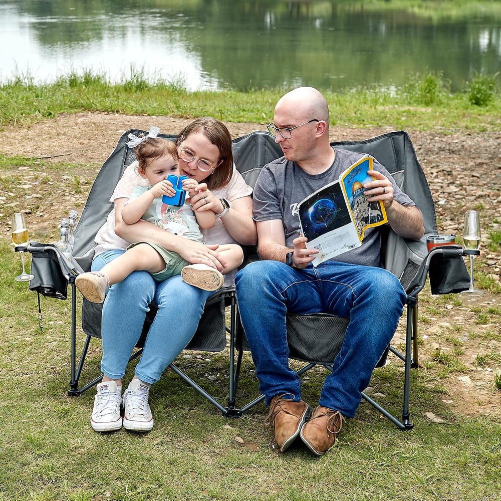 Timber Ridge 600 lbs Double Camping Chair, Ultra-Wide Heavy Duty Outdoor Fold...