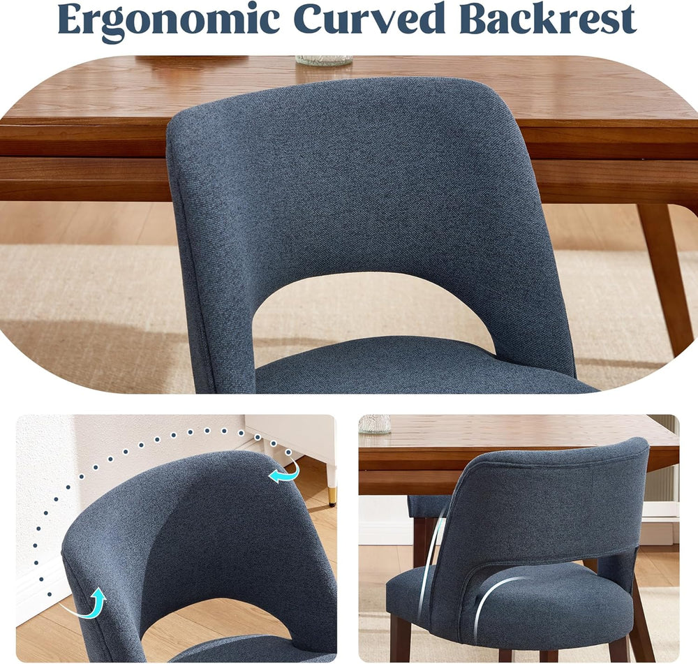 Dining Chairs Set of 6,Modern Dining Room Chairs with Thick Cushions,Upholste...