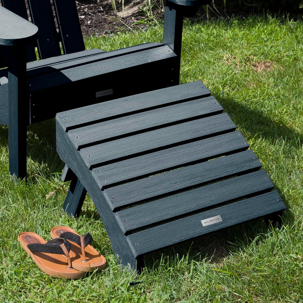 Highwood AD-OTL1-FBE Adirondack Folding Ottoman, Federal Blue