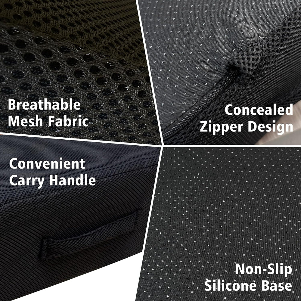 Office Chair Booster Cushion — 6-Inch Extra-Thick Height Increase Seat Pad wi...