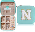 Parima House Warming Gift - Personalized Jewelry Holder Organizer for Travel | Preppy Stuff & Room Decor for Teen Girls | Travel Jewelry Case in Aqua Blue