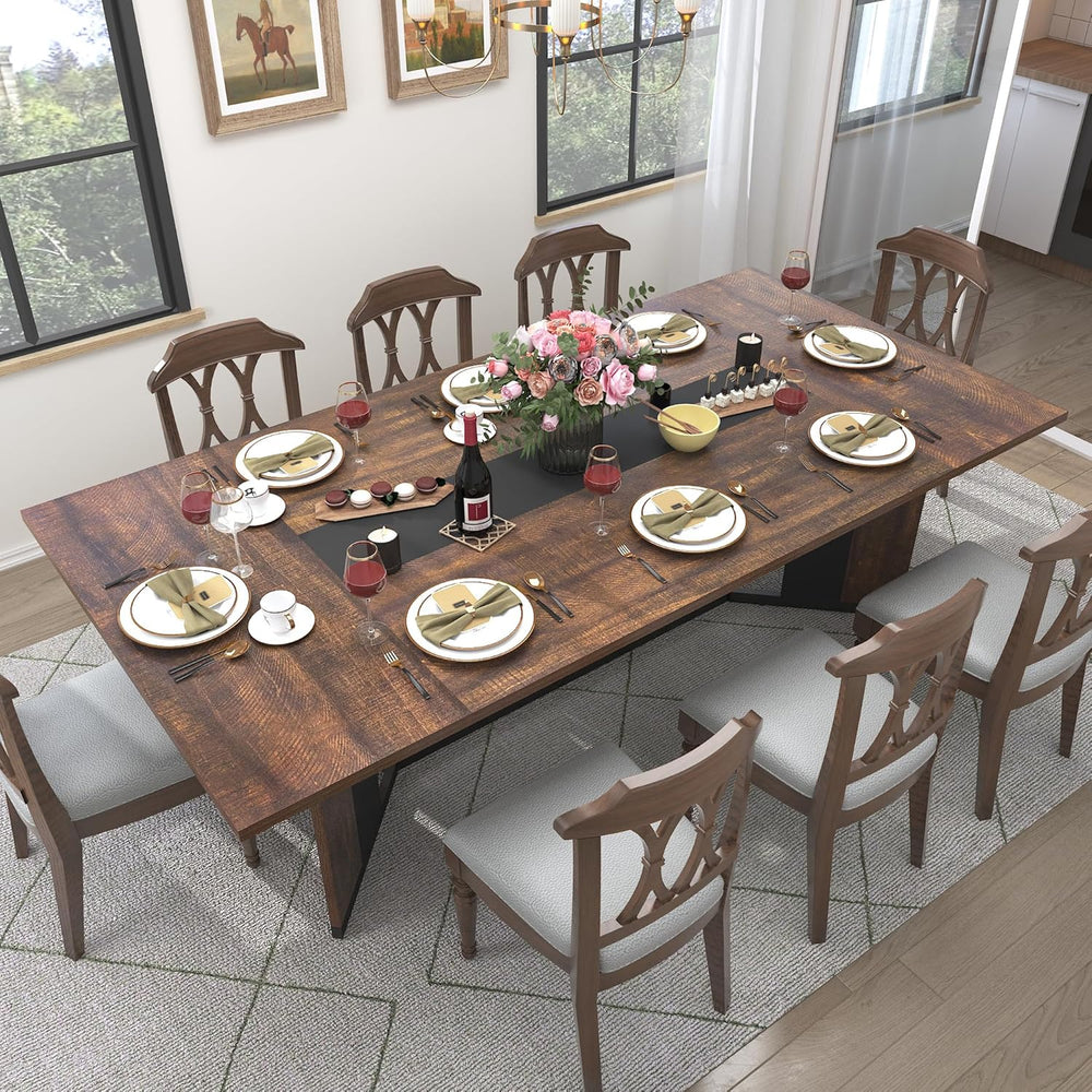 Hlivelood 78Inch Large Dining Table for 6 8 People,Wooden Rectangular Kitchen...