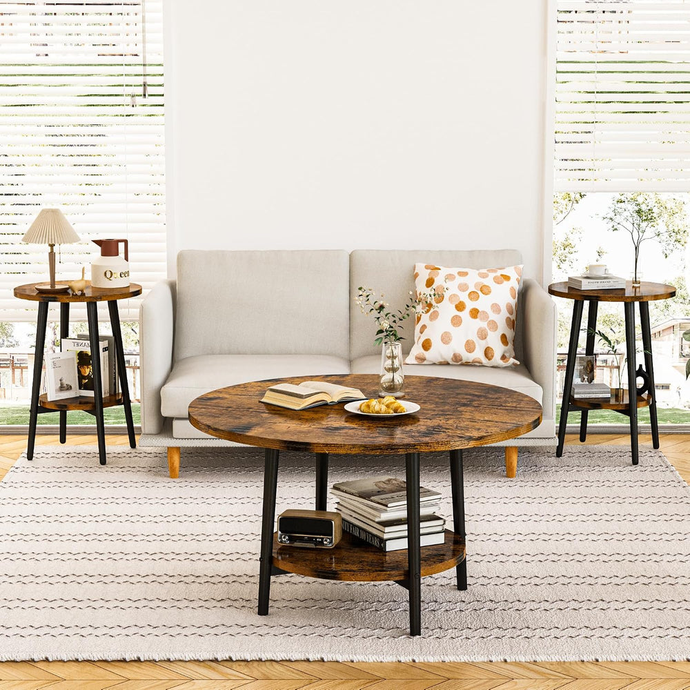 AWQM Coffee Table, Coffee Table Set of 3, Coffee Tables for Living Room | Rou...