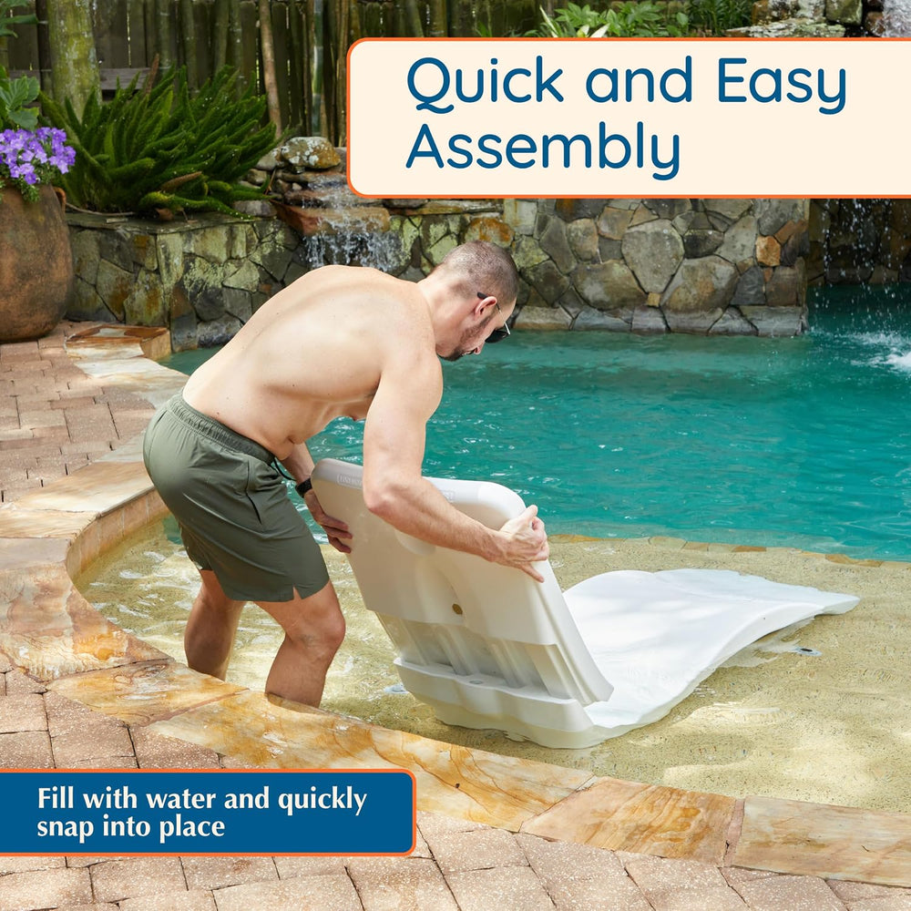 Resort at Home in-Pool Lounger Weighted Lounge Chair for Pool Shelf