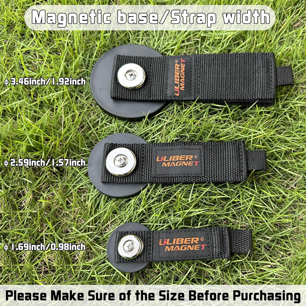 ULIBERMAGNET Strong Magnetic Hooks,Heavy Duty Magnetic Storage Tool Organizer,Extension Cord,Hose, Cable, Rope,Tools,Pick-up,RV and Workshop(2 Pack/3.46INCH)